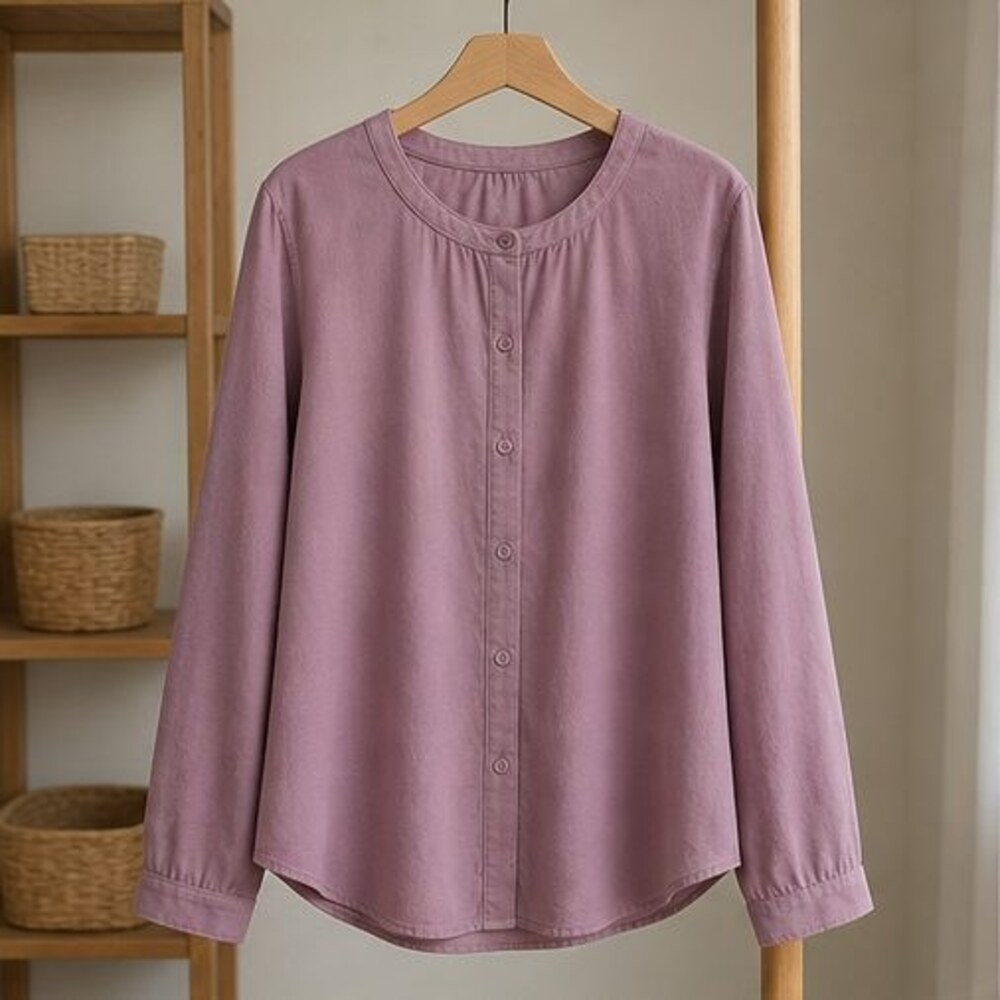 Mauve Peplum Top